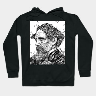 CHARLES DICKENS - ink portrait .2 Hoodie